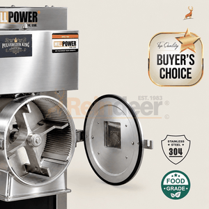 mini flour mill for small business - chamber close-up view - reindeer machinery